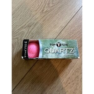Top Flite Quartz Pink Golf Balls 3 Pack‎ New